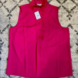 NWT J. Crew Silk High Neck Blouse